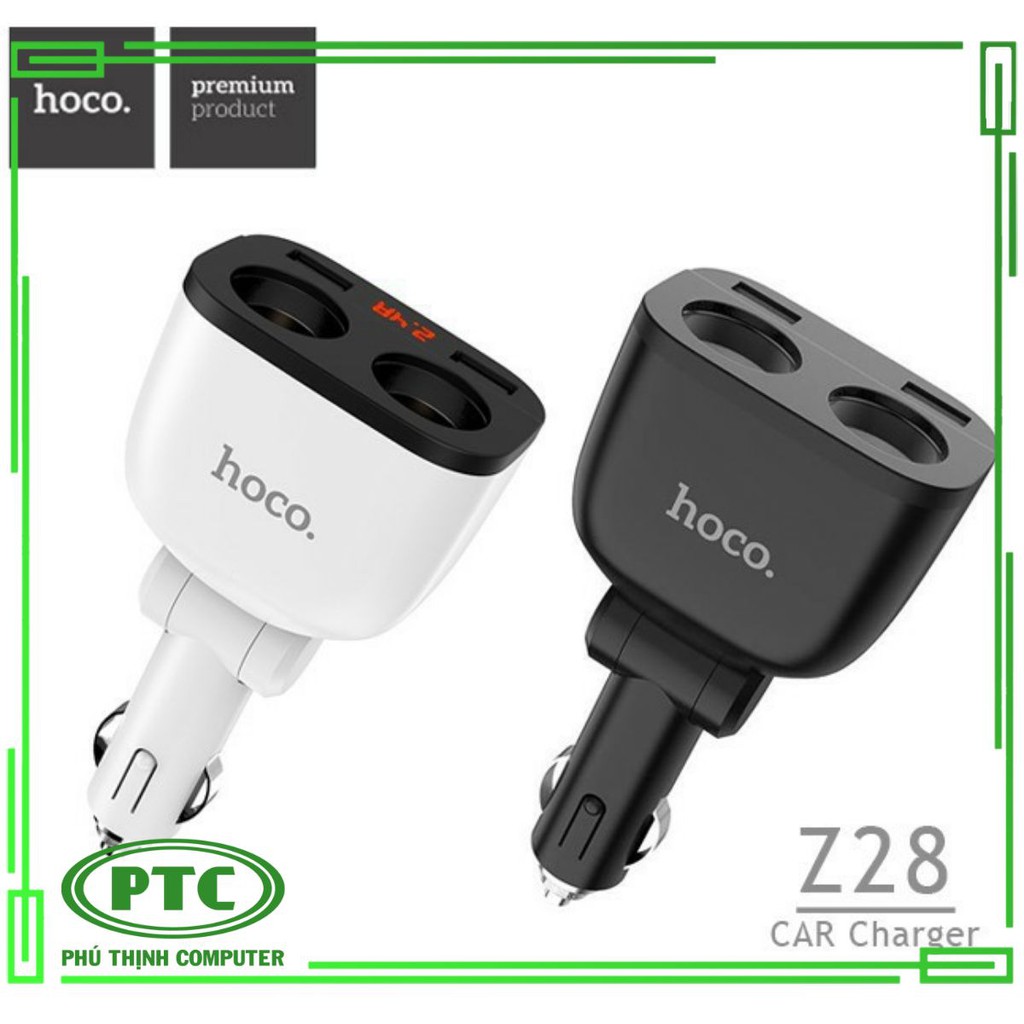 [Linh Kiện PT] Cốc Sạc Xe Hơi Hoco Z28 Power Ocean 2 Cổng Tẩu Sạc, 2 Cổng Sạc USB - BH 1 Năm