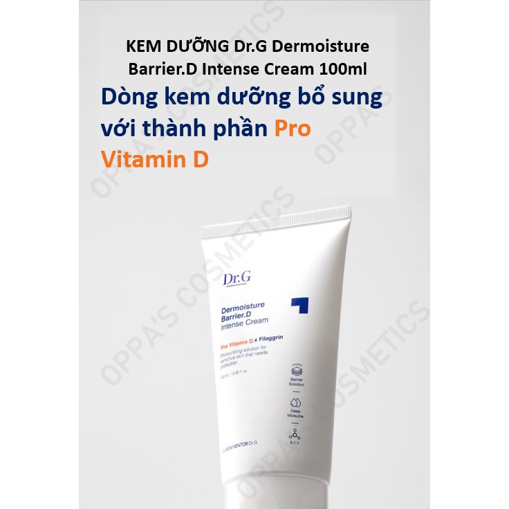 SET KEM DƯỠNG Dr.G Dermoisture Barrier.D Intense Cream 100ml Special Set  Pro Vitamin D x Filaggrin