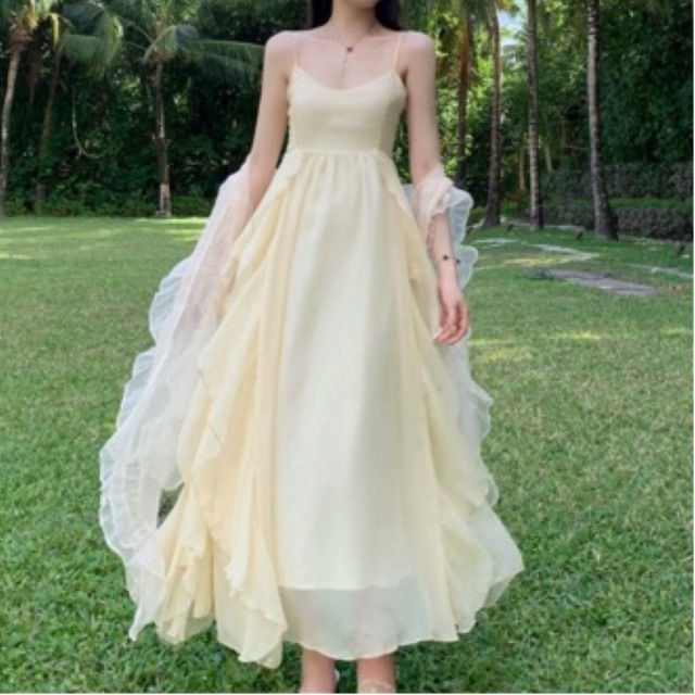 (Sẵn S/L) Đầm hai dây sống ảo / Váy công chúa | BigBuy360 - bigbuy360.vn