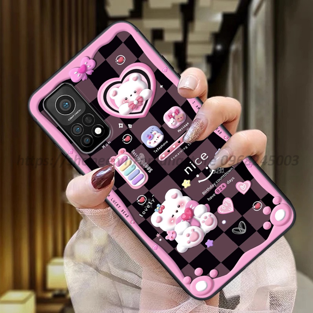 Ốp lưng Xiaomi Mi 10T / 10T Pro in hình 3D gấu,thỏ cute dễ thương