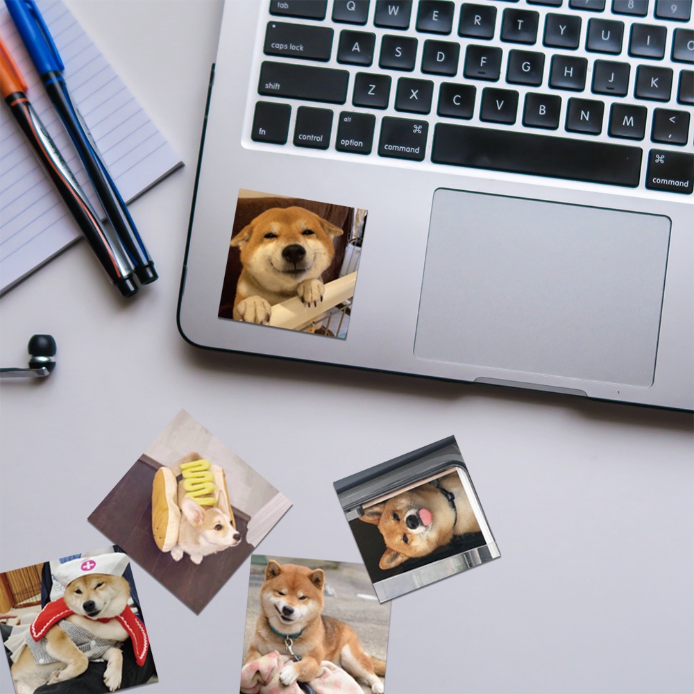 Nhãn Dán Trang Trí Hình Chú Chó Shiba Inu Akita Dễ Thương