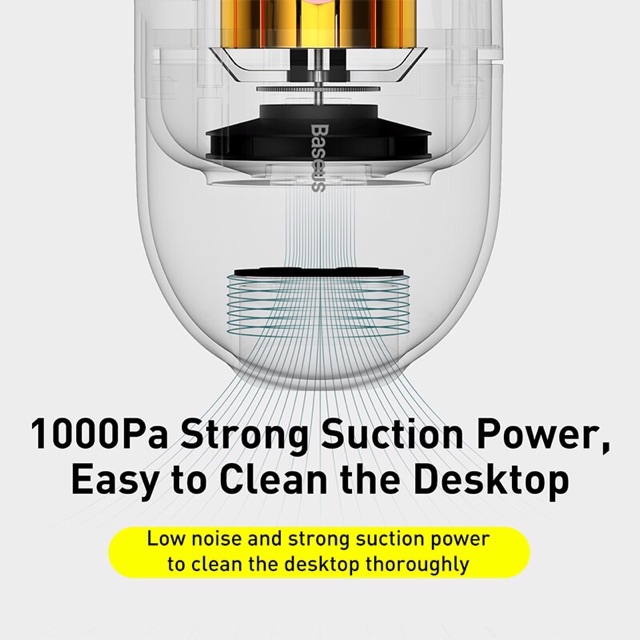 Máy Hút Bụi Baseus C2 Mini Không Dây Cầm Tay Để Bàn Tiện Dụng | BigBuy360 - bigbuy360.vn