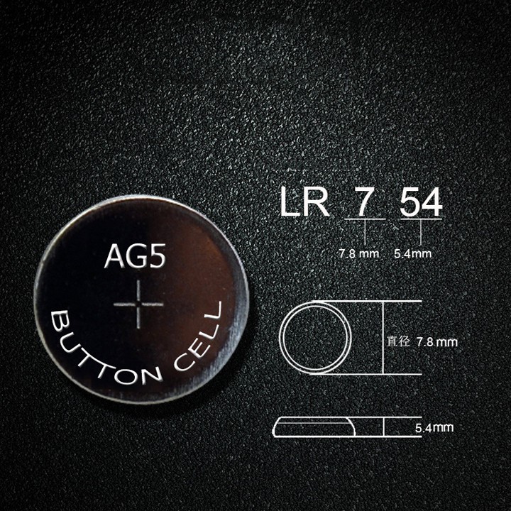 VỈ 10 viên Pin đồng hồ tai nghe trợ thính mã AG5 LR754 - P0001