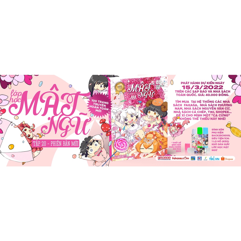 Sách - Lớp Học Mật Ngữ - Tập 20 - Tặng Kèm Thỏi Hồ/Keo Khô Cộp Mác Lớp Học Mật Ngữ