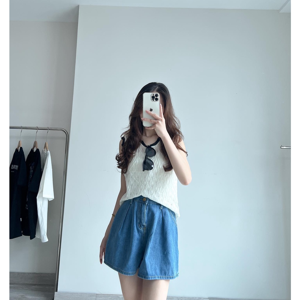 Áo sát nách len lưới quảng châu thời trang Miho house