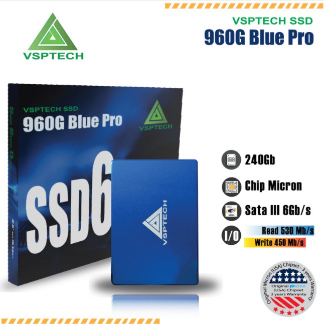 Ổ Cứng SSD VSPTECH 240GB 960g Blue