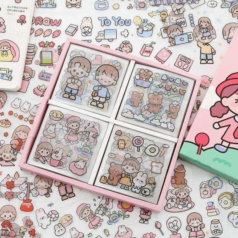 Set 10 miếng hình dán sticker dễ thương