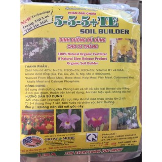 Phân bón hoa lan - phân tan chậm 5-5-5 - dạng túi lọc chuyên dùng cho lan