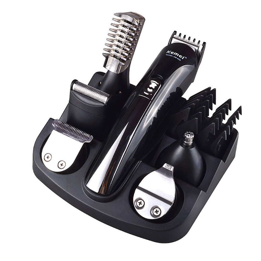 [TẶNG Dao Cạo Tóc ] Kemei 6 trong 1 Sạc điện Tông đơ cắt tóc Nose Hair Clipper Bộ máy cạo râu Nam