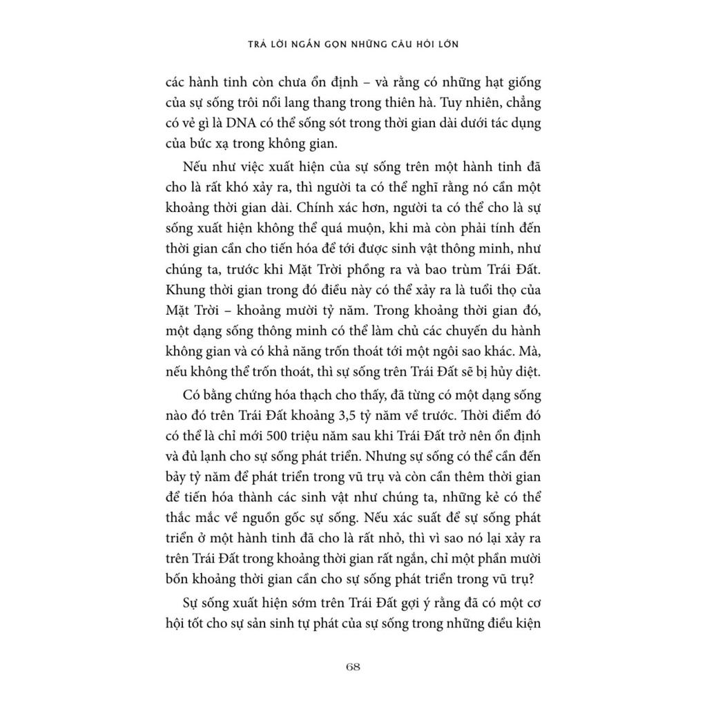 Sách - Khoa Học Khám Phá-Trả Lời Ngắn Gọn Những Câu Hỏi Lớn- &quot;Cuốn Sách Cuối Cùng Của Stephen Hawking&quot; - Stephen Hawking