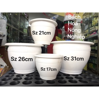 Chậu nhựa giả lu sứ size 21cm, 26cm và 31cm