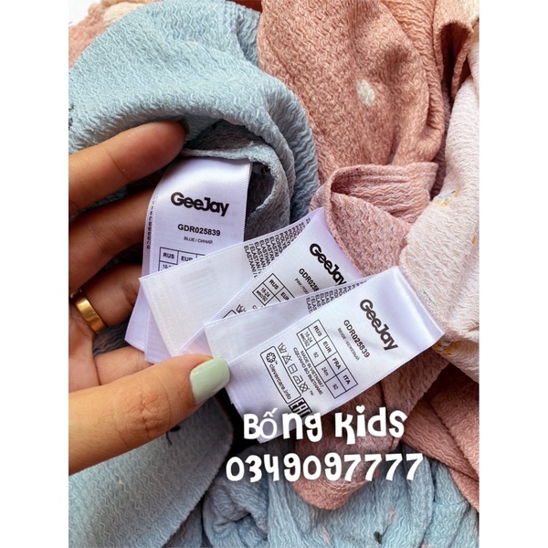 Váy Bé Gái Đũi Xốp Tay Bồng GJ