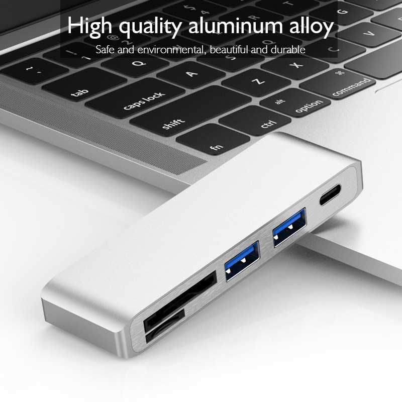 Thiết bị cắm sạc USB loại C 3.1 PD tốc độ cao 5 trong 1 cho Macbook Pro