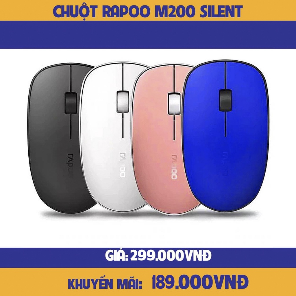 Chuột Bluetooth Rapoo M200 Silent 1300DPI-hàng chính hãng