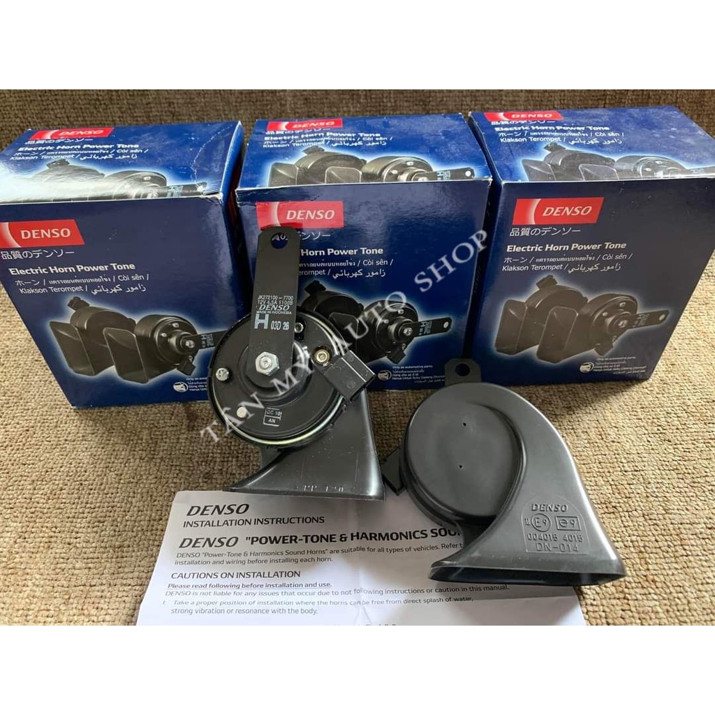 Còi sên, còi đĩa 1 giắc, 2 giắc hàng DENSO chính hãng