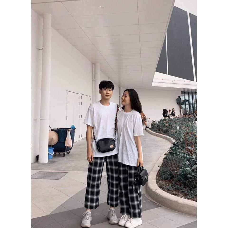 [ ĐỒ ĐÔI ] Quần Kẻ Sọc Caro nam nữ đen, đỏ dáng suông Phong Cách Hàn Quốc /quần ống rộng kẻ caro đôi | BigBuy360 - bigbuy360.vn