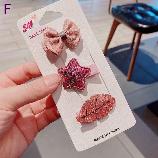 Set 4 Kẹp Tóc Hình Hoa Cho Bé Gái