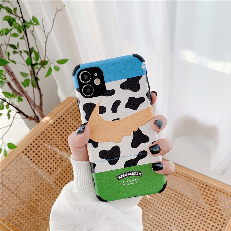 AIR JORDAN Sang Trọng Ốp Điện Thoại Hình Bò Sữa Cho Iphone 12 Pro Max 11 Pro Max Xs Max Xr 6 6 S 7 8 Plus Redmi Note 8 Pro Note 7 Pro Xiaomi Mi 8 Lite