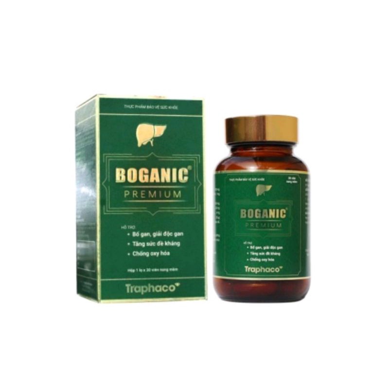 Bổ gan Boganic Premium ⚡ Tặng quà ⚡ Hộp 30 viên Giúp giải độc gan, Hạ men gan, Tăng đề kháng