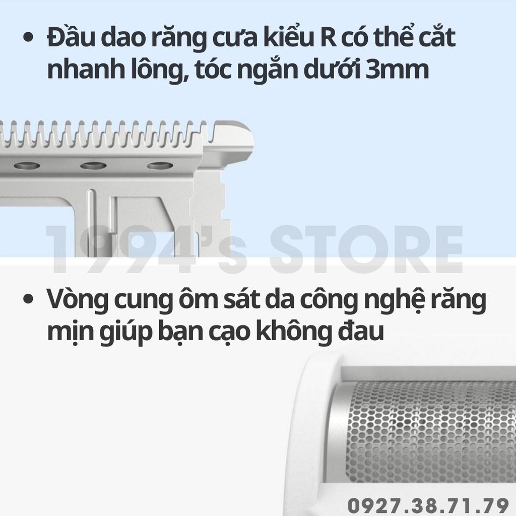 [FREESHIP] Máy cạo lông đa năng Xiaomi SMATE - Cạo lông cơ thể, vùng kín, cạo râu, lông chó mèo ... Pin sạc - Chống nước