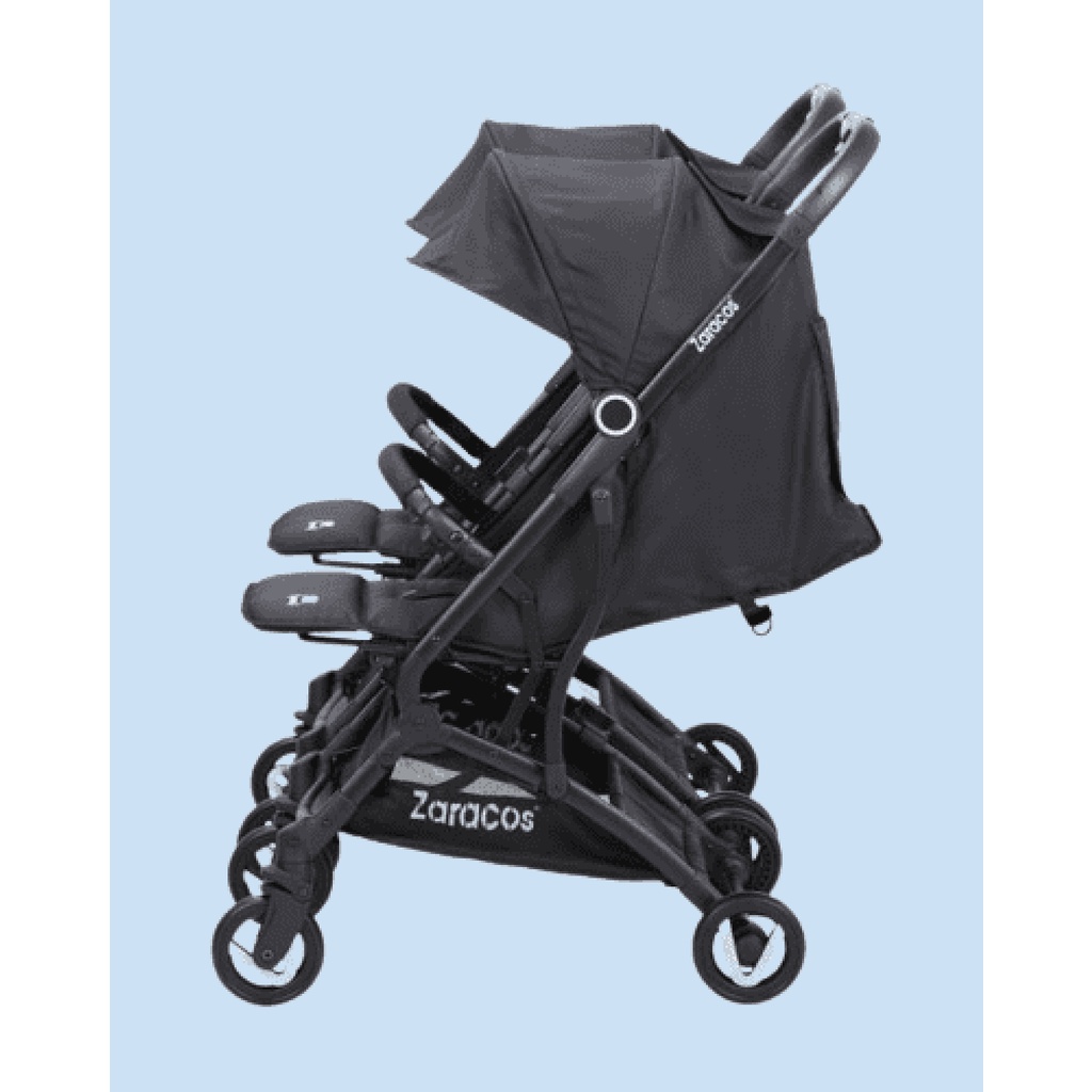 Xe đẩy đôi tách rời gấp gọn cho bé Zaracos Norio 9026 Black + Black – Zaracos Việt Nam