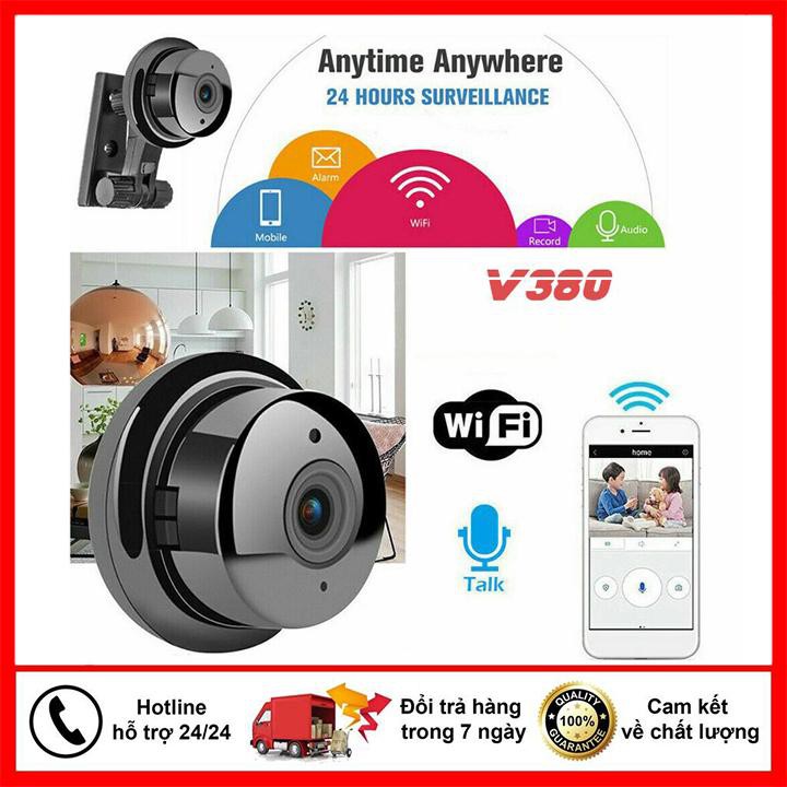 Camera WiFi Giám Sát Không Dây Treo Tường V380 Mini - Full HD 720P - Hỗ Trợ Hồng Ngoại Ban Đêm