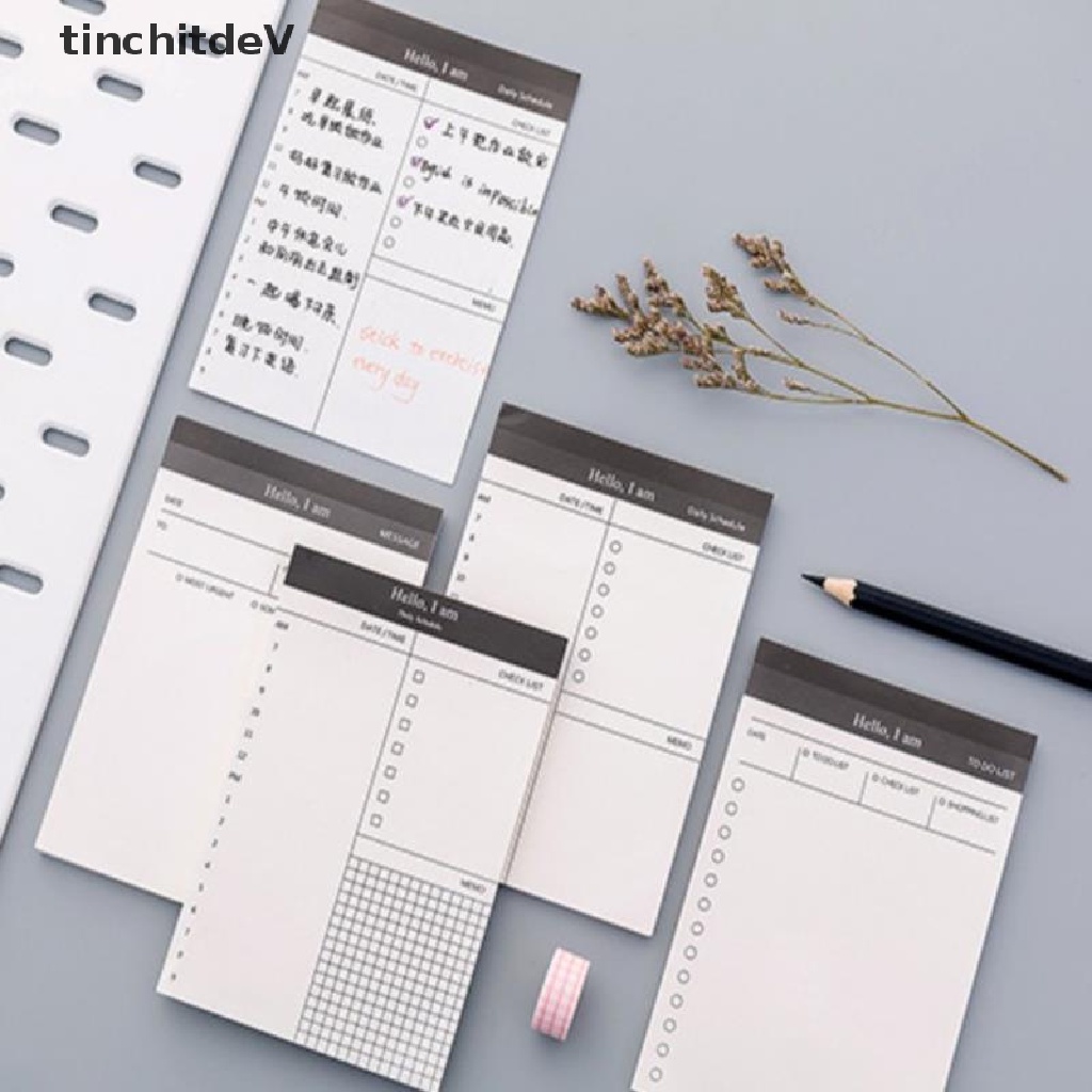 [TinchitdeV] Giấy Dán Ghi Chú Lập Kế Hoạch Thời Gian Sử Dụng Hàng Ngày