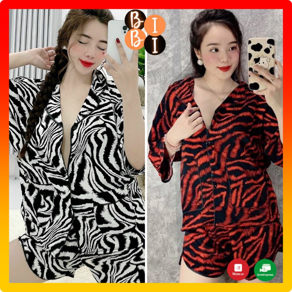 Bộ Pijama Nữ NGỰA VẰN Đùi- Pyjama Lụa Mango *MA-Đ-NV  #Đồ Ngủ | Đồ Bộ Nữ | Váy Ngủ | Pizama