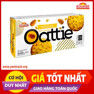 Bánh quy dinh dưỡng yến mạch nguyên chất Oattie 144g - Thêm vị hạnh nhân - Nhập khẩu Malaysia