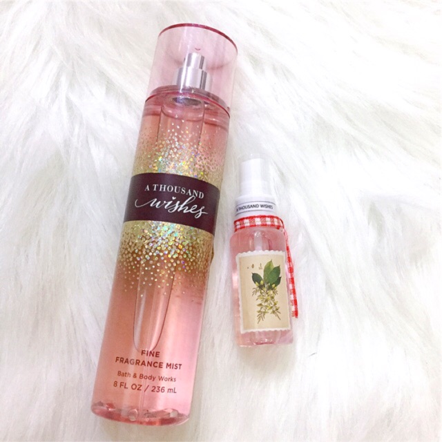 [Auth-mini 33ml] Xịt thơm toàn thân lưu hương nước hoa Bath and Body Works-A Thousand Wishes