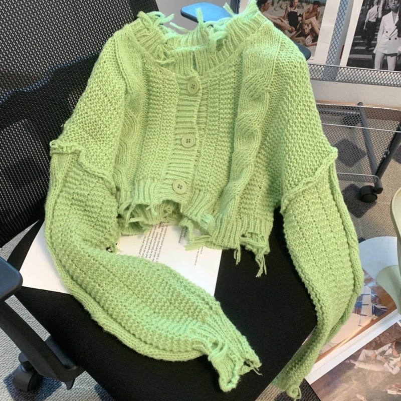 Áo Cardigan Dệt Kim Dáng Rộng Thời Trang Mùa Thu Cho Nữ