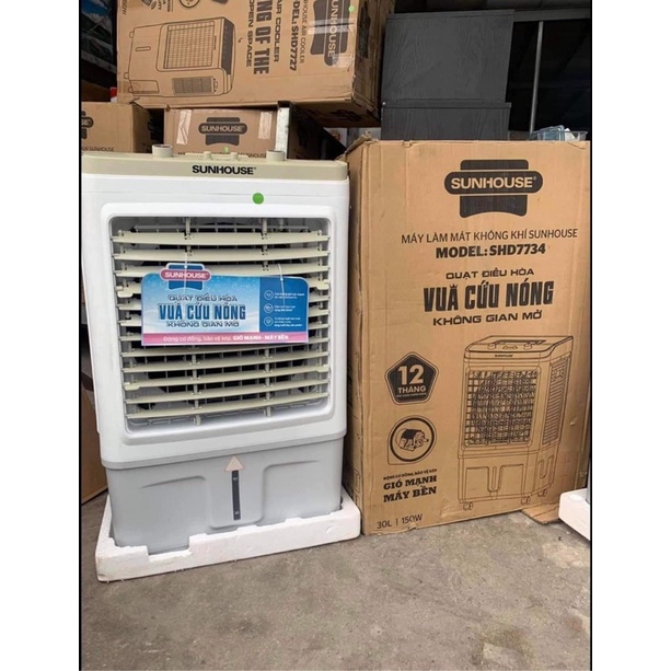Quạt hơi nước Sunhouse SHD7747 45 lít , quạt điều hoà, máy làm mát không khí SHD7747 - Hàng trưng bày BH chính hãng