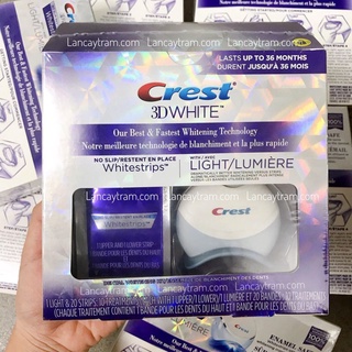 Combo 20 miếng dán trắng răng + đèn chiếu Crest 3D White Whitestrips with Light - Liệu trình 10 ngày