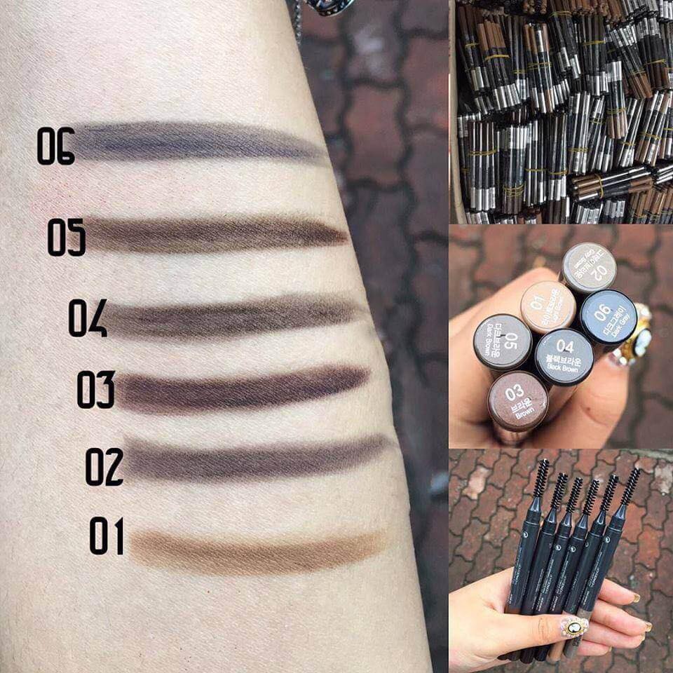 Chì kẻ chân mày 2 đầu The Face Shop Designing Eyebrow Pencil Hàn Quốc.