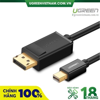 Cáp Mini DisplayPort to Displayport dài 1,5M Ugreen 10477 hỗ trợ độ phân giải 4k*2k (Màu Đen)