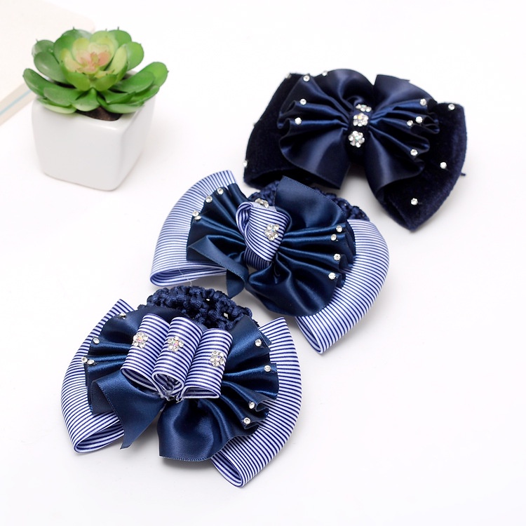 Búi tóc lưới đính nơ 😍FREESHIP😍 lưới búi tóc hình nơ, búi tóc lưới hình nơ