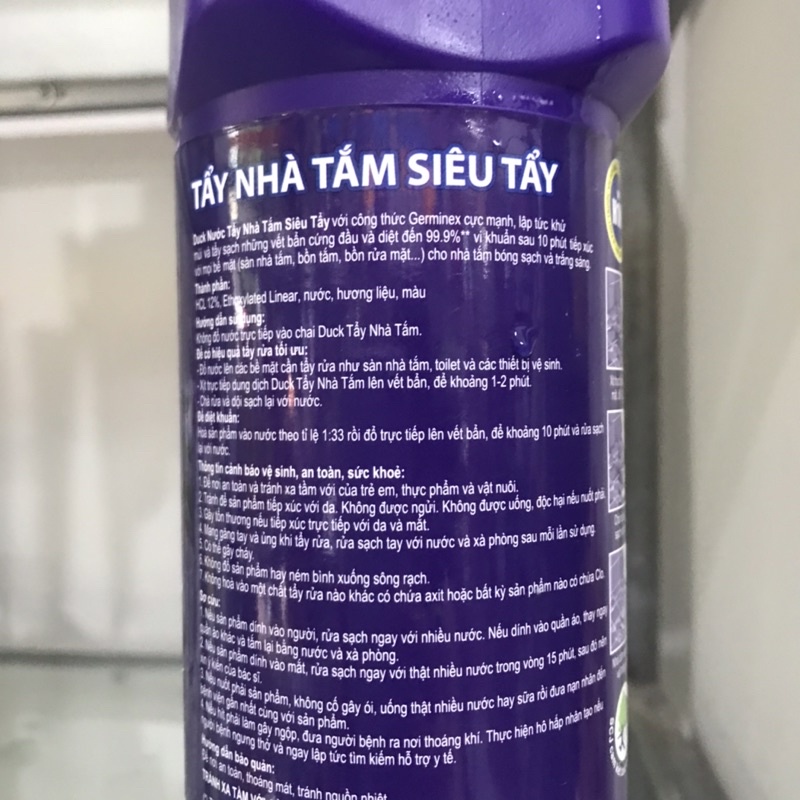 Nước Tẩy Nhà Tắm Duck Mr Muscle siêu tẩy chai 900ml