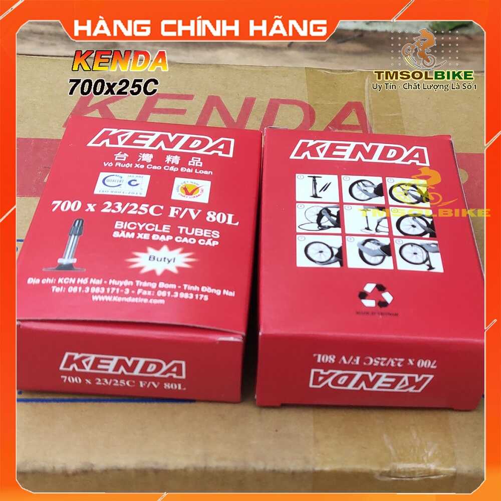 Săm Ruột Xe Đạp KENDA 700x25C  FV80L Van Gạo Van Xe Đạp Dài 80mm