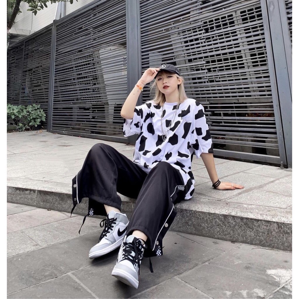 ⚡ Đồng Giá 39k ⚡  Áo thun bò sữa tay lỡ dáng rộng Unisex | BigBuy360 - bigbuy360.vn