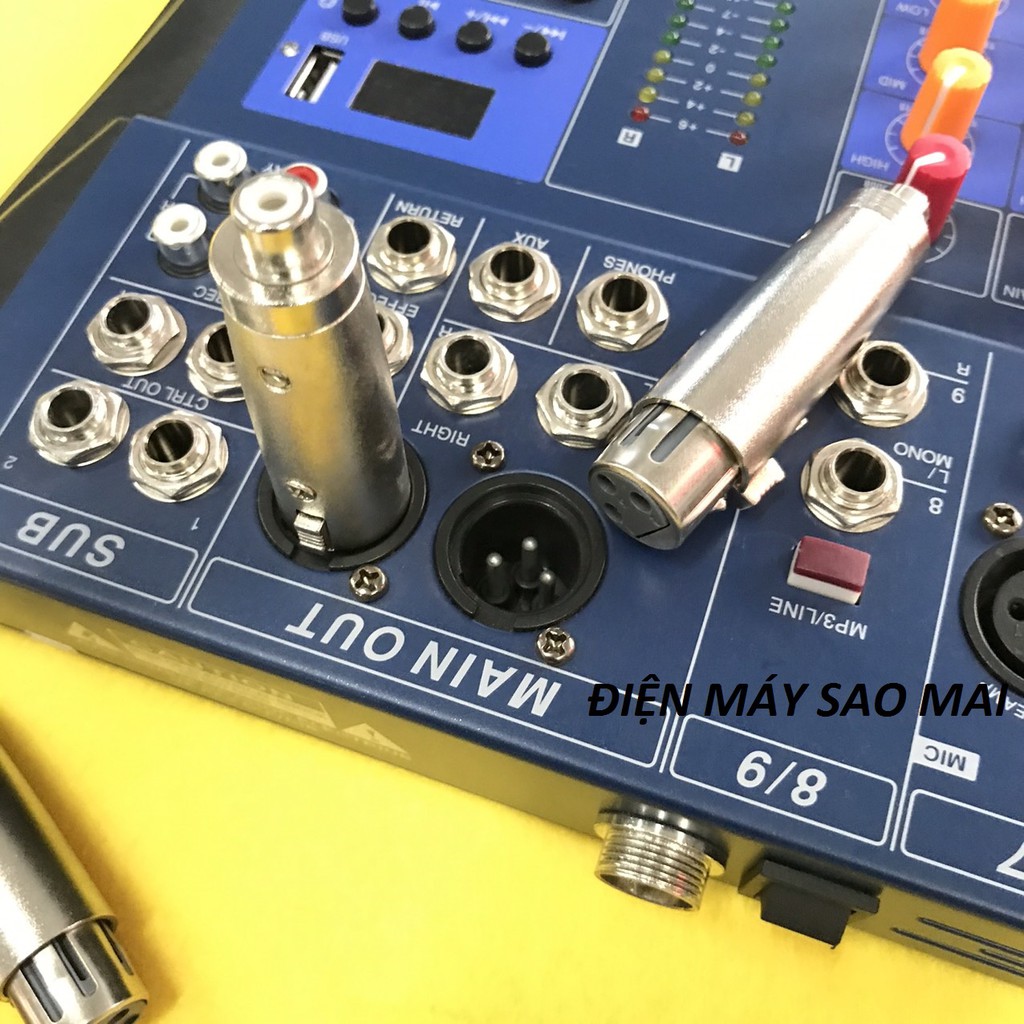 Bộ 2 jack chuyển canon cái ra bông sen sử dụng cho Vang cơ, máy nâng tiếng, lọc xì, mixer bàn...