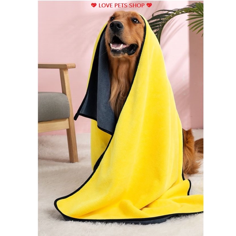 KHĂN TẮM CHO CHÓ MÈO BẰNG VẢI MICROFIBER - LOVE PETS SHOP