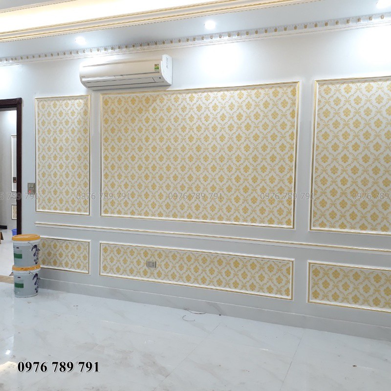 Giấy Dán Tường Phòng Ngủ Hoa Văn 3d Cao Cấp MR Lụa Không Keo Nhiều Màu Lựa Chọn Khổ 53cm