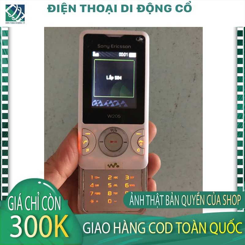 【CÓ VIDEO】Điện Thoại Cổ Sony Ericsson W205 Nắp Trượt 3 màu , Máy ZIN 100% - BẢO HÀNH 12 THÁNG 1 ĐỔI 1 TRONG 1 THÁNG ĐẦU.