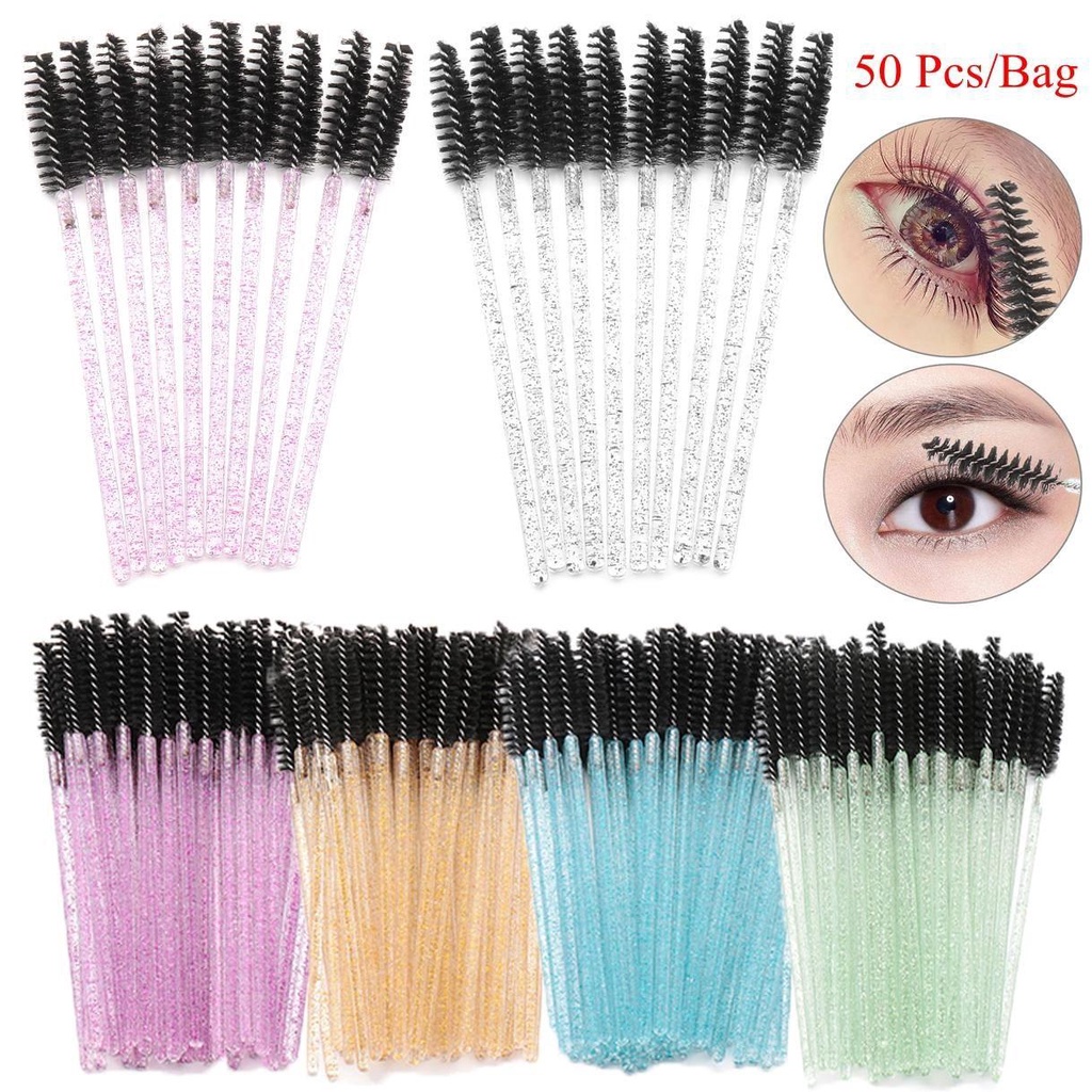 Set 50 Cọ Chuốt Lông Mi / Lông Mày Dùng Một Lần Tiện Dụng