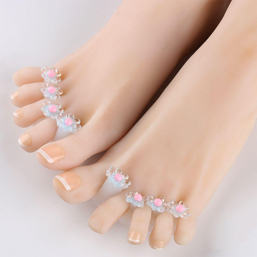 Set 8 Dụng Cụ Tách Ngón Chân Thoải Mái Họa Tiết Hoa Cúc