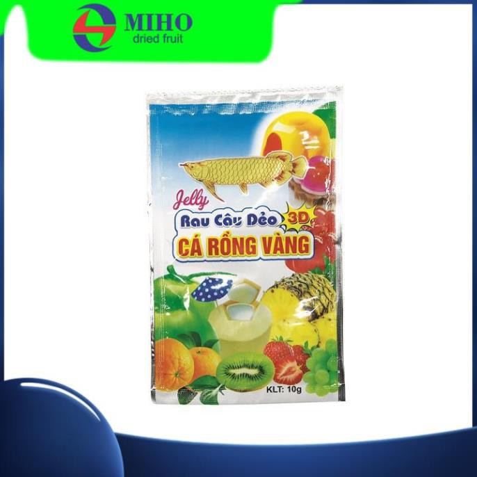 2 gói rau câu dẻo 3D cá rồng vàng (10gram/gói)