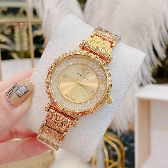 Đồng hồ nữ đeo tay versace đẹp cao cấp thời trang dây thép không gỉ cao câp chống nước | BigBuy360 - bigbuy360.vn