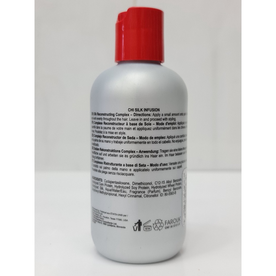 Tinh Dầu Dưỡng Tóc Bóng Mượt CHI Silk Infusion Silk Rescontructing Complex 177ml USA