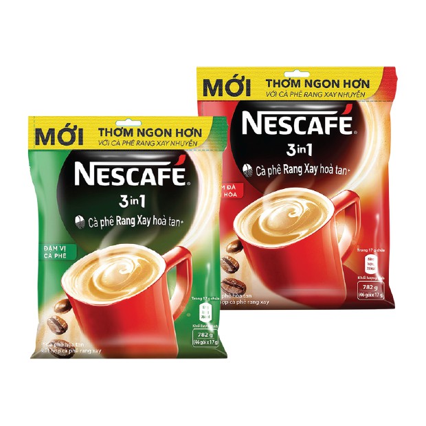 Nescafe - 3 in 1 Bịch Đỏ 728g (46 gói x 17g)