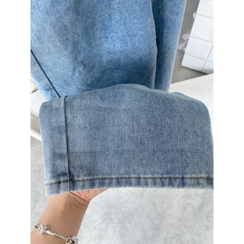 [Mã FADIRECT20 giảm 20K đơn 150K] Quần yếm jean ống suông lưng dây - YQD122 | BigBuy360 - bigbuy360.vn